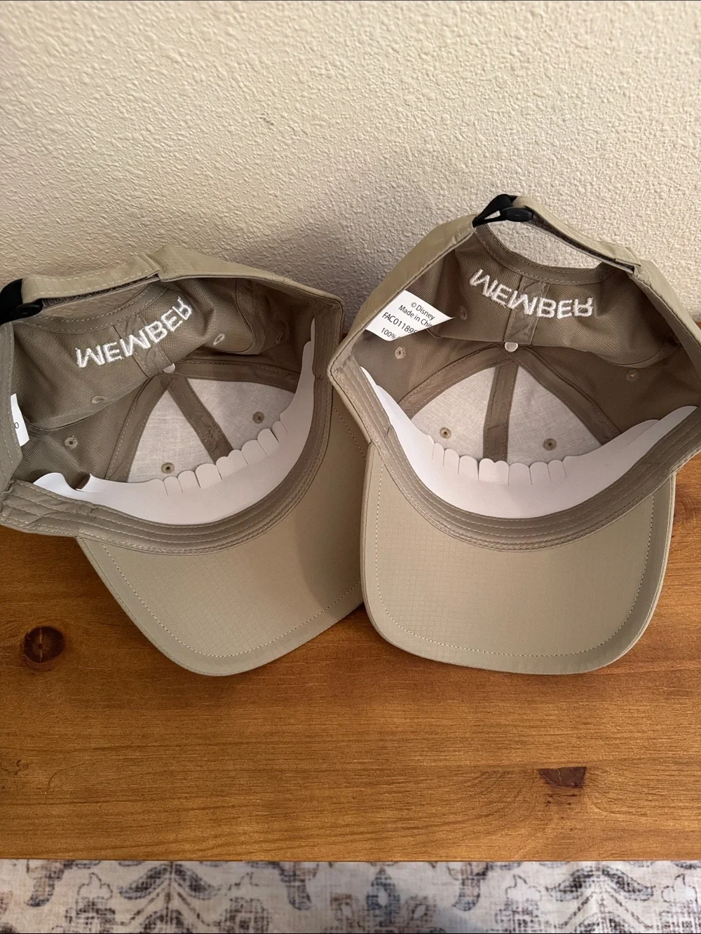 Disney Vacation Club Khaki Tan Baseball Hat - set of 2
